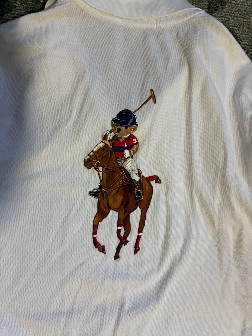 Polo by Ralph Lauren White Kids Polo with Polo Bear & Horse Graphic 🤎🐻